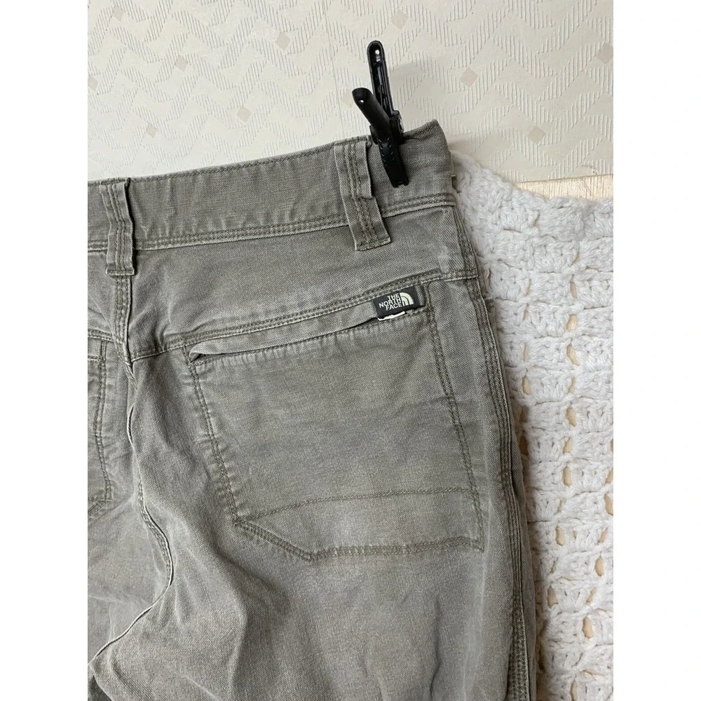 The North Face Mens‎ Canvas Jeans Mens 32 X30 Gray 4 Pocket Outdoor Hiking Work